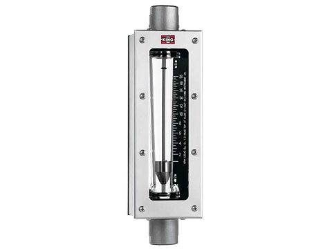 Glass Tube Rotameter - 304SS Case, 5in Scale, 0.25-116GPM | King 7610 Series