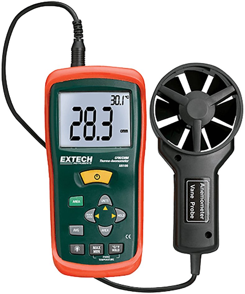 Thermo-Anemometer - Built-in IR, 20-Point Average | Extech AN100/AN200
