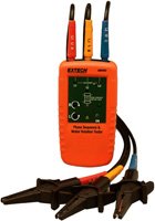 Phase Sequence & Motor Rotation Tester - 40-600V, 2-400Hz | Extech 480403