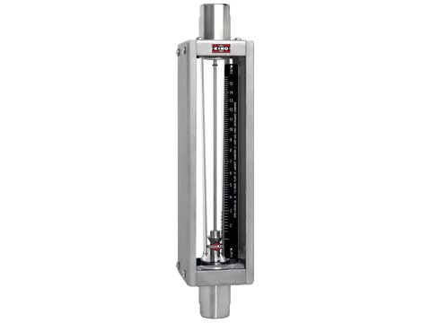 Glass Tube Rotameter - 304SS Case, 250mm Scale | King 7480 Series
