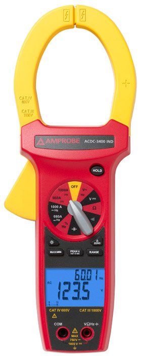Industrial Clamp Meter | Amprobe ACDC-3400 IND CAT IV Tester