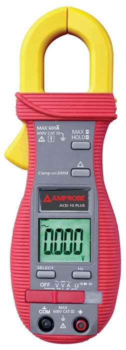600A AC Clamp Meter with Capacitance & Frequency | Amprobe ACD-10 PLUS