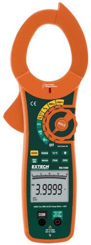 Extech MA1500 True RMS Clamp Meter | 52mm Jaw NCV AC/DC Tester
