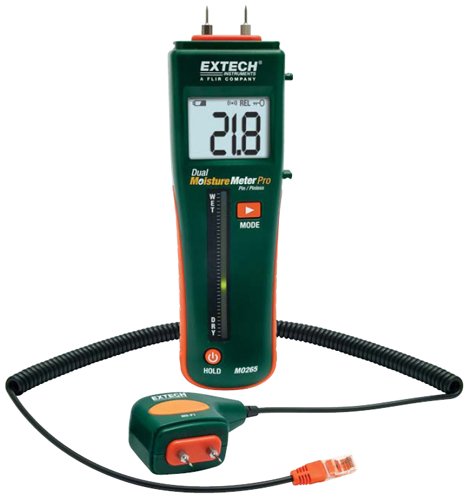 Pin/Pinless Moisture Meter - Remote Probe | Extech MO265