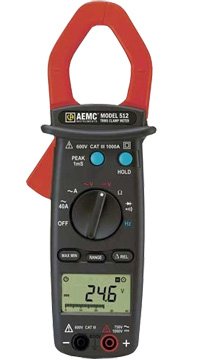 AEMC 514 True RMS Clamp Meter | 1000A AC/DC Industrial Clamp-On Tester