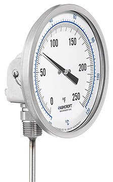 Bimetal Thermometer - Hermetically Sealed, Maxivision Dial | Ashcroft EI Series