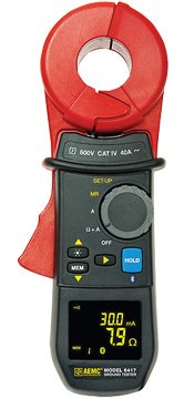 AEMC Model 6417 Clamp-On Ground Resistance Tester | No Auxiliary Rods Bluetooth Enabled Earth Resistance Meter