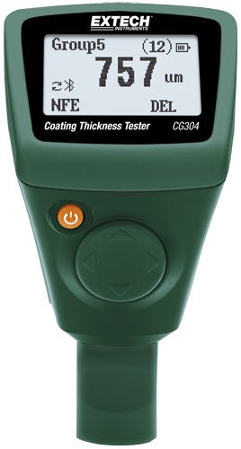 Dual Technology Coating Thickness Gauge - 0-2000μm, Bluetooth | Extech CG304