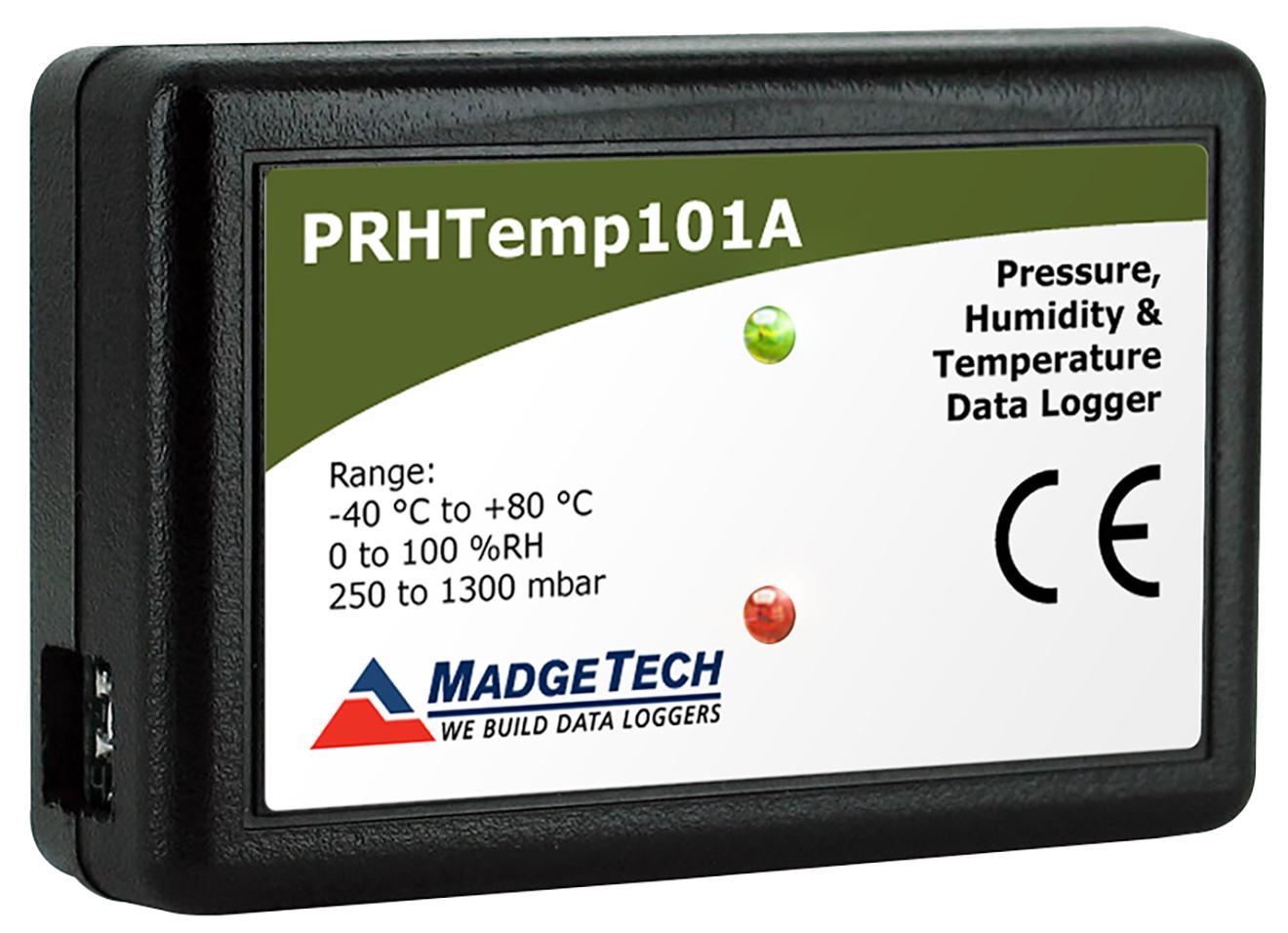 Pressure/Humidity/Temp Data Logger - 10-Year Battery | MadgeTech PRHTemp101A
