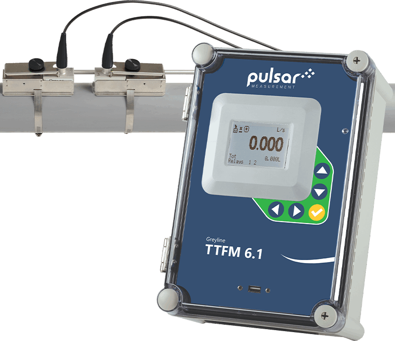 Clamp-On Ultrasonic Flow Meter - Transit Time | Greyline TTFM 6.1