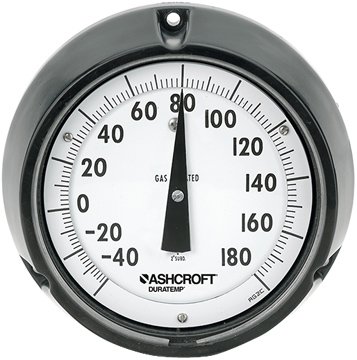 Remote Mount Gas-Actuated Thermometer - ±1% Accuracy | Ashcroft C-600A-04 Duratemp