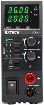 Extech DCP36: 80W Autoranging Compact Portable DC Power Supply for Limited Workspace