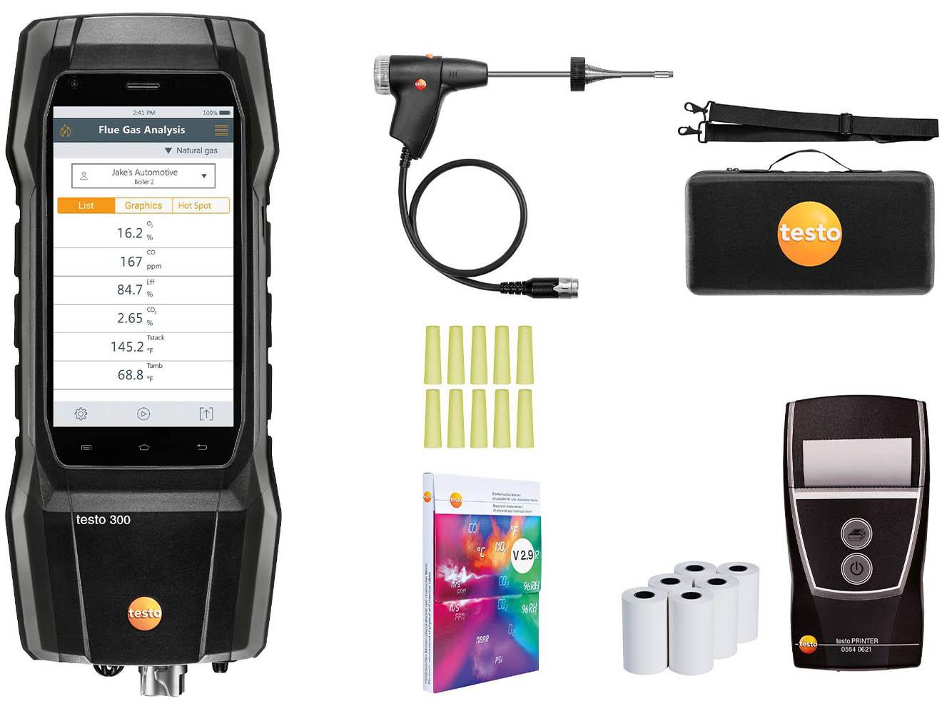 Combustion Analyzer | Testo 300 5in Touchscreen Flue Gas Tester