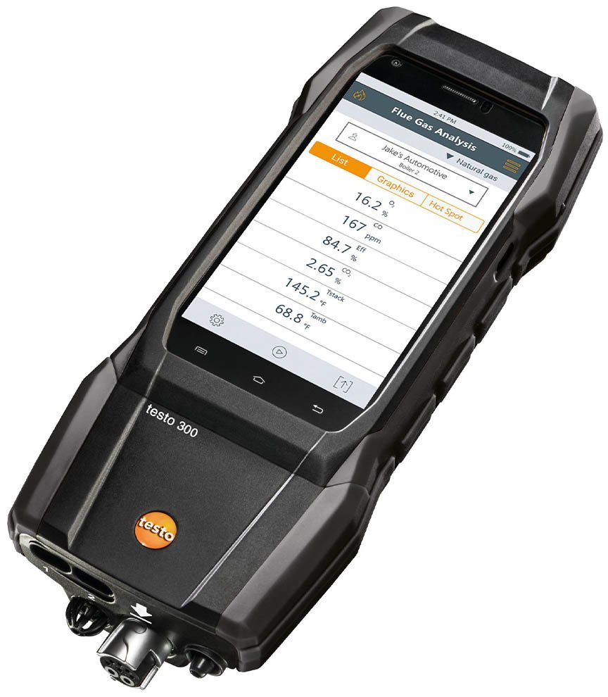 Combustion Analyzer | Testo 300 5in Touchscreen Flue Gas Tester