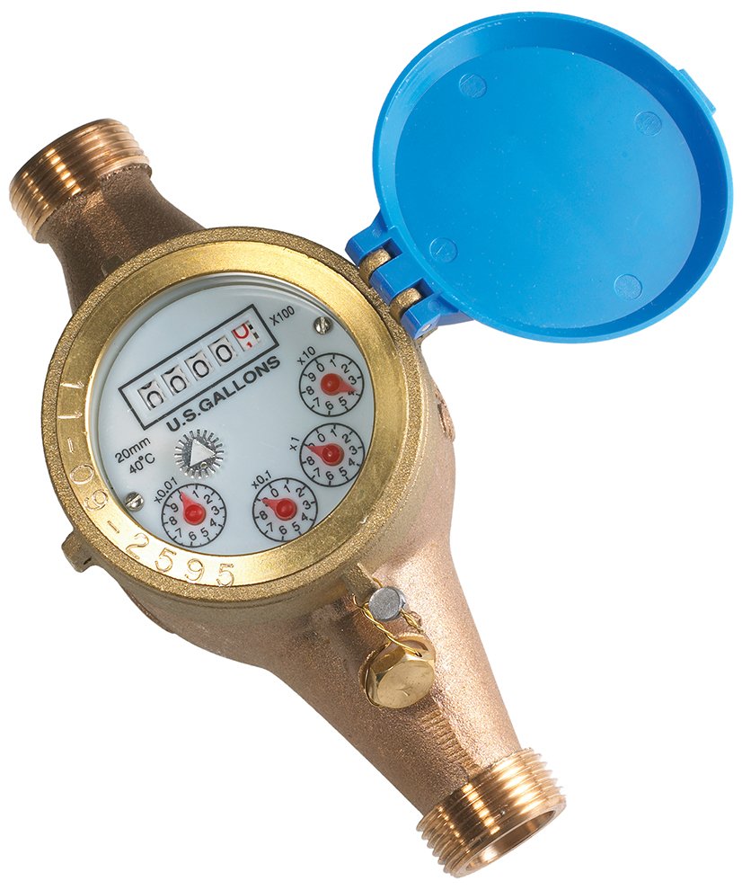 Multi-Jet Water Meter - NSF 61, EcoBrass, 105°F | AccentPDIR GLF Series