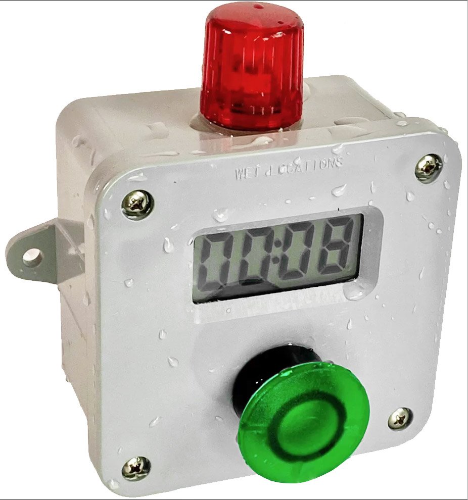 Digital Production Cycle Timer - Battery Powered, IP65 | Gizmo Engineering T4