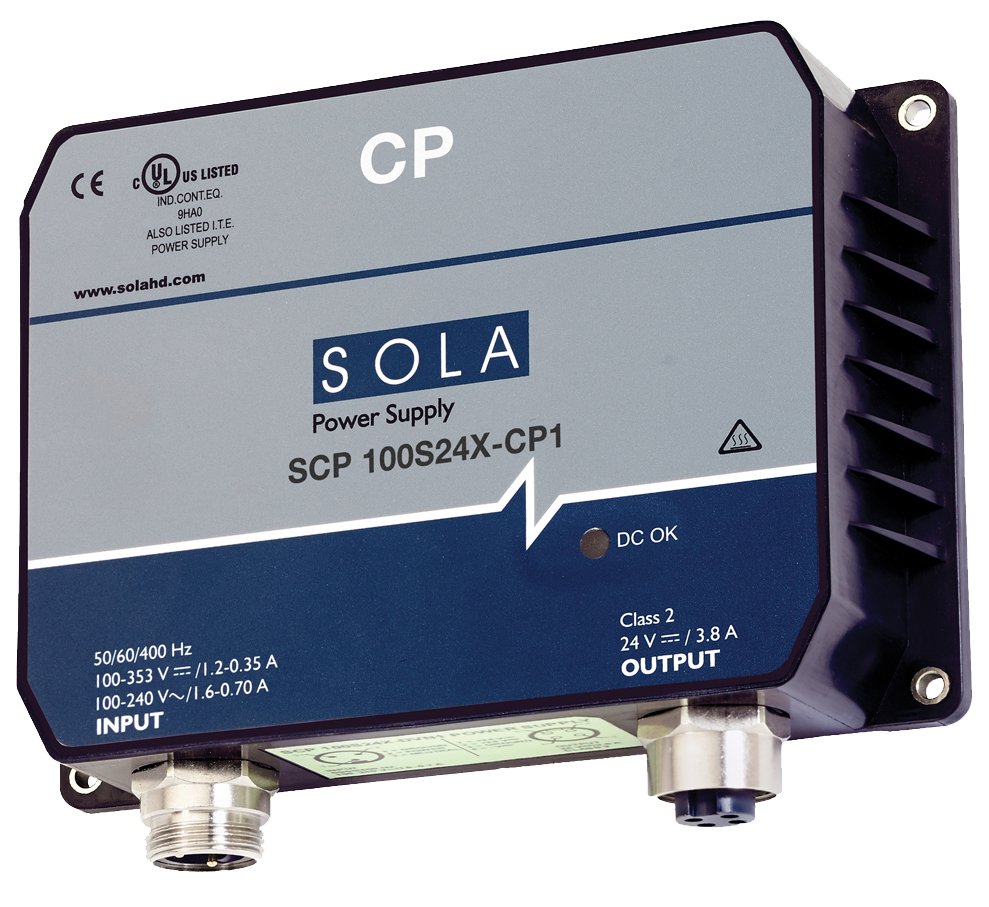 SolaHD IP67 SCP-X 24VDC Class 2 Industrial Power Supply with IP67 Sealed Corrosion-Resistant Enclosure