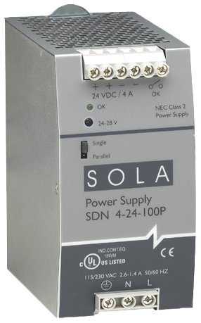 SolaHD SDN-P Series: EN61000-3-2 PFC DIN Rail Power Supply with Sag & Transient Immunity
