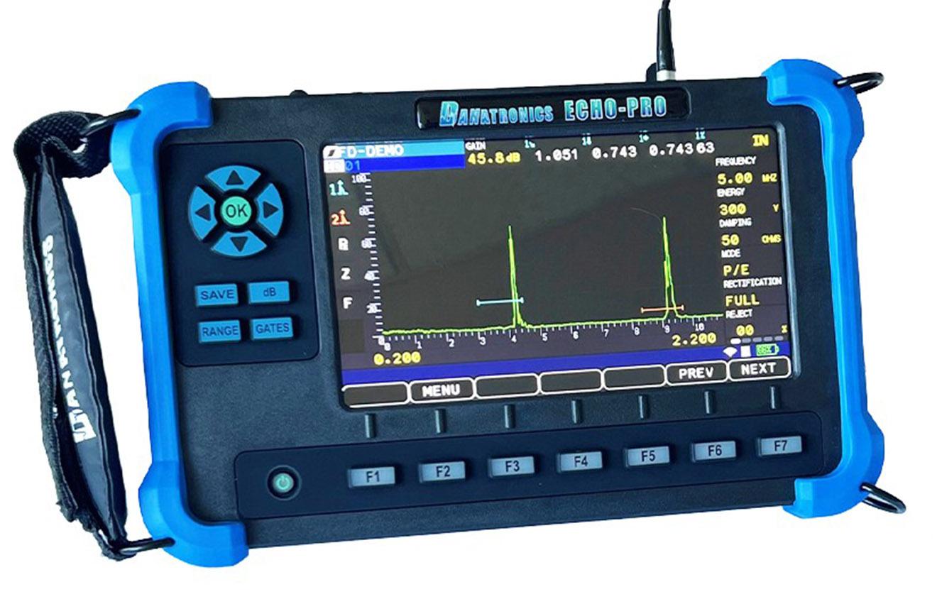ECHO PRO Ultrasonic Flaw Detector - 2 Gates, AWS, DAC | Danatronics