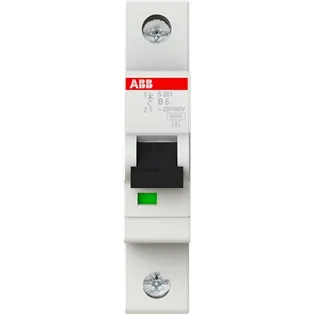Miniature Circuit Breaker - 1 Pole 6A B Curve | ABB S201-B6