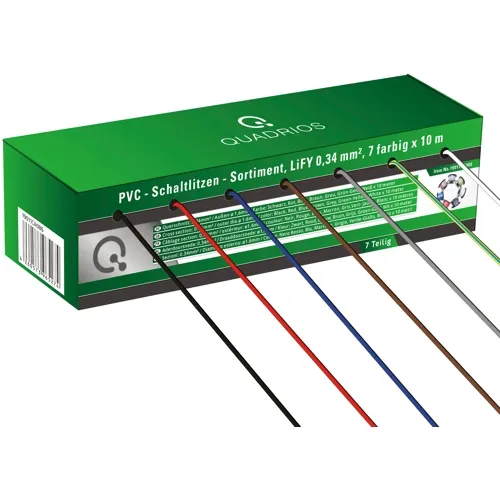 0.34 mm² PVC Stranded Wire Kit – 7 Colors 1.6 mm | QUADRIOS 19011CA086