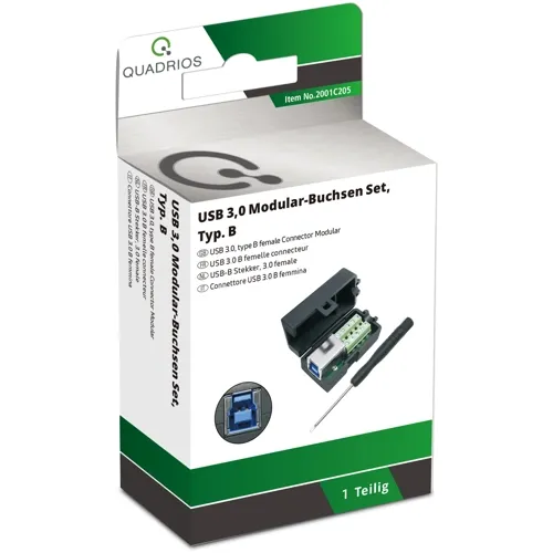 USB 3.0 Type-B Socket Kit – 10P Screw | QUADRIOS 2001C205