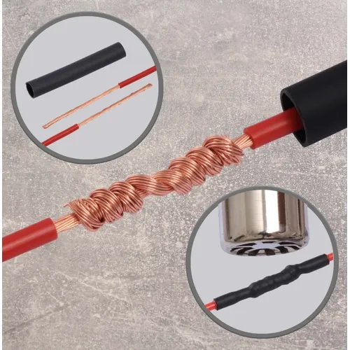 3:1 Heat Shrink Tubing Kit – 100pcs Black Adhesive Lined Assortment | QUADRIOS 201711CA003