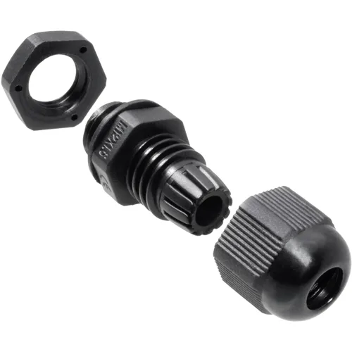 M12 Black Cable Gland Kit – 12pcs 3-6.5mm IP68 Waterproof | QUADRIOS 2102CA126