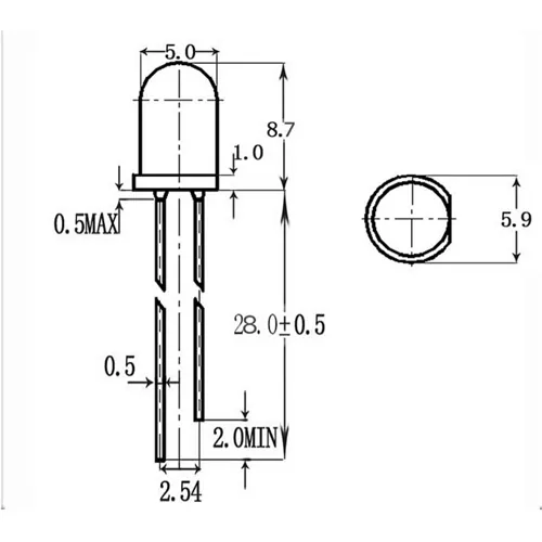 LED 5mm Green/Yellow 569nm 700mcd 30° THT | QUADRIOS 2111O158