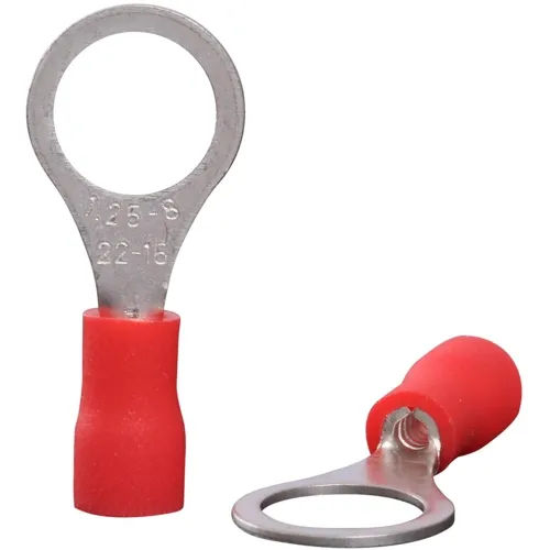 0.5-1.5mm² M8 Red Insulated Ring Cable Lug | QUADRIOS 22C444