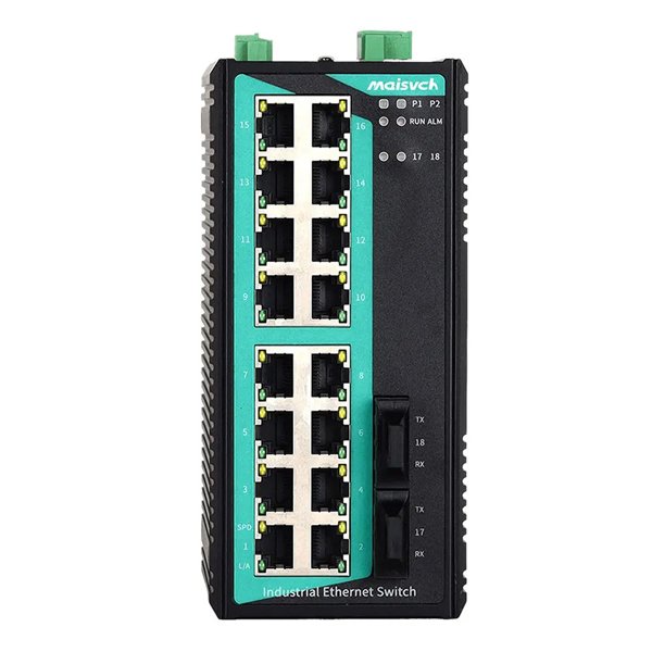 MIEN2218-2F Series Unmanaged Ethernet Switch - 18 Port 100M Industrial | Maiwe